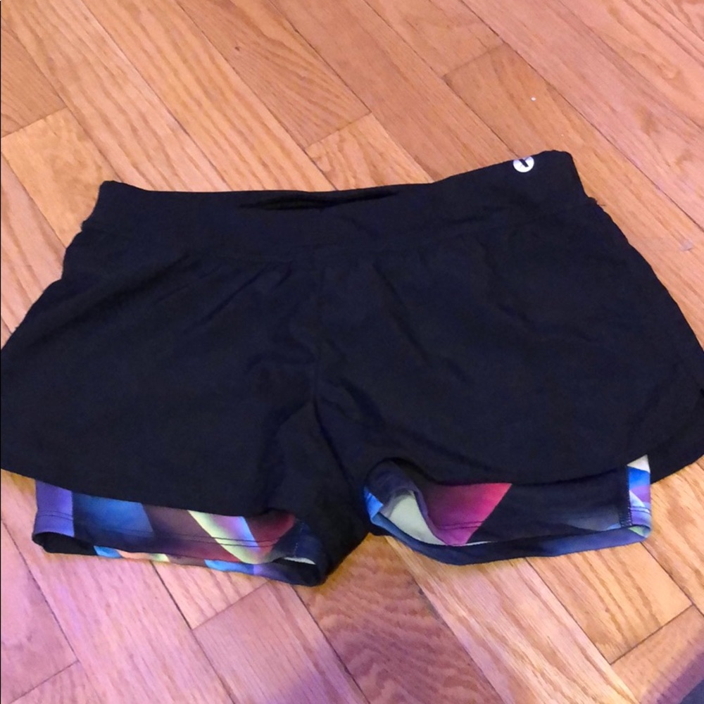 black shorts